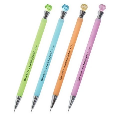 Карандаш механический Brauberg Diamond 0,5мм, в ассортименте 1 шт