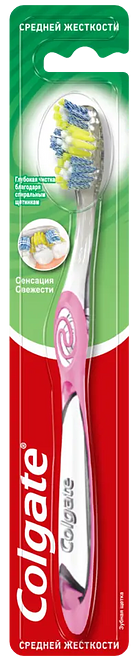 

Зубная щетка Colgate Сенсация свежести средней жесткости, 1 шт. цвет в ассортименте