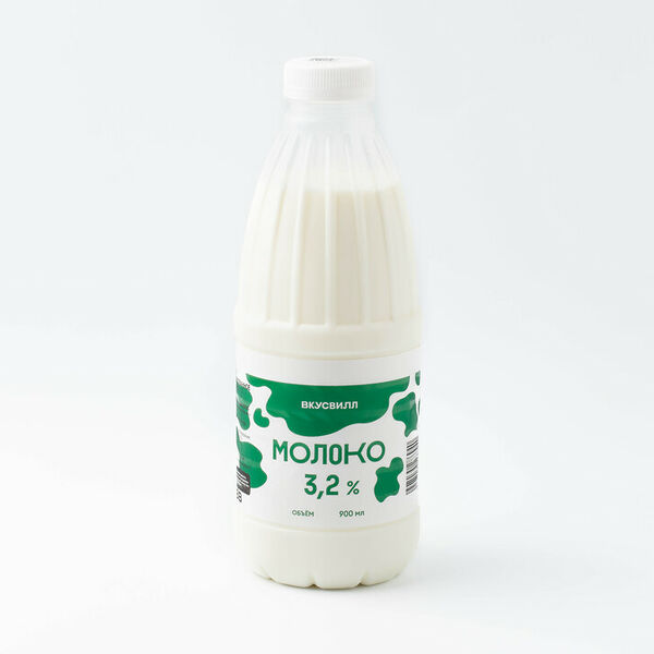 Молоко 3,2% в бутылке, 900мл