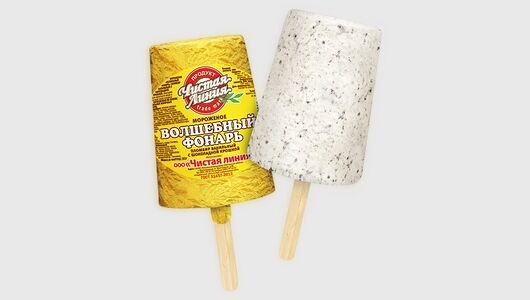 Пломбир Чистая Линия Волшебный фонарь ванильный с шоколадной крошкой 12% 80г