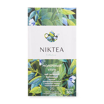 Чай зеленый Niktea Milk Oolong с ароматом молока 25 пакетиков 50г