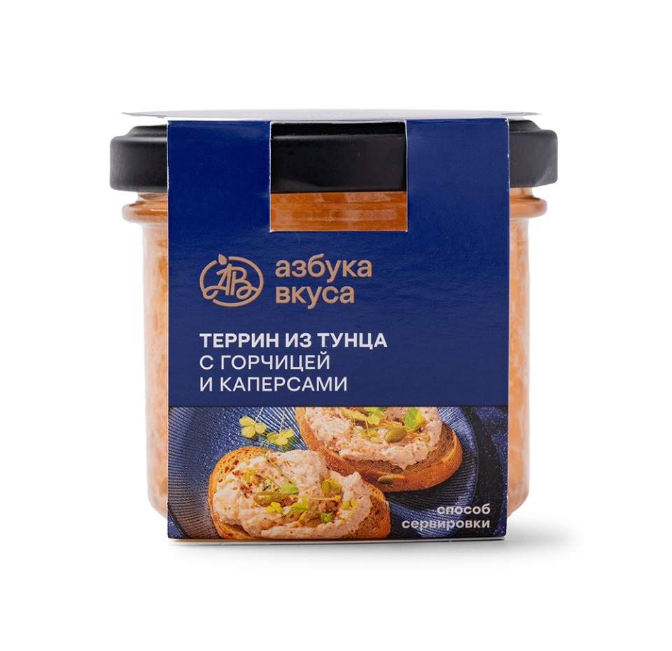 

Террин «Азбука вкуса» из копченого тунца с каперсами и горчицей 100 г, Россия