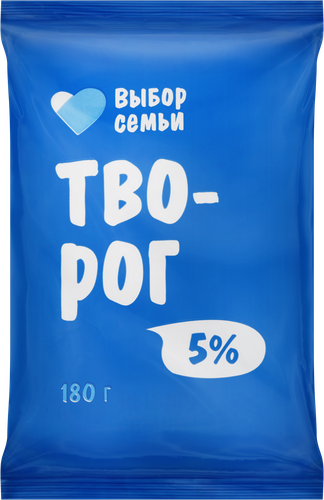 

Творог Выбор семьи 5%, без змж, 180 г