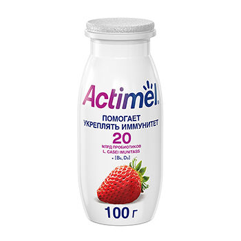 Кисломолочный продукт Actimel клубничный 2.5% 100г