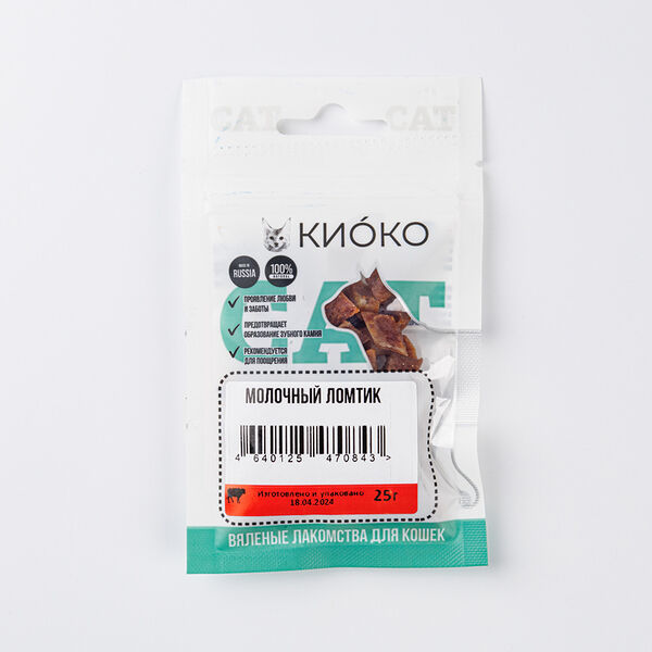 Корм для кошек Киоко Молочный Ломтик 25 г
