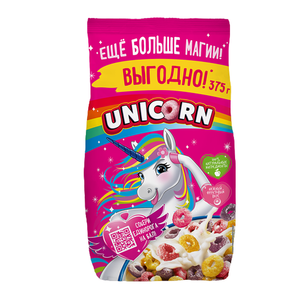 Готовый завтрак Kellogg's Unicorn Радужные колечки