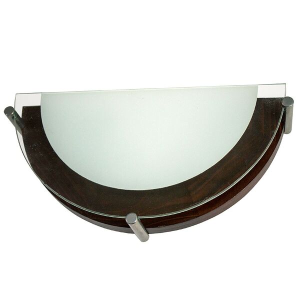 Светильник настенный полукруглый Элетех Полесье, 30 см, Е27, 40 Вт, венге