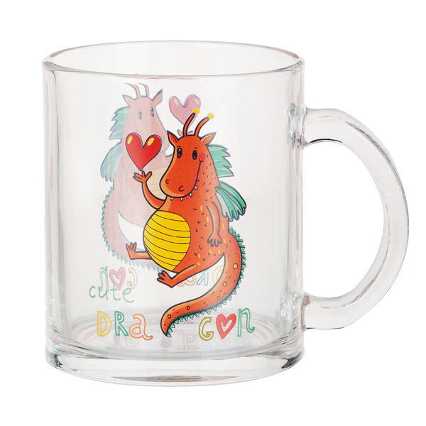 Драконы кружка 320мл стекло дизайн в ассортименте 1 шт
