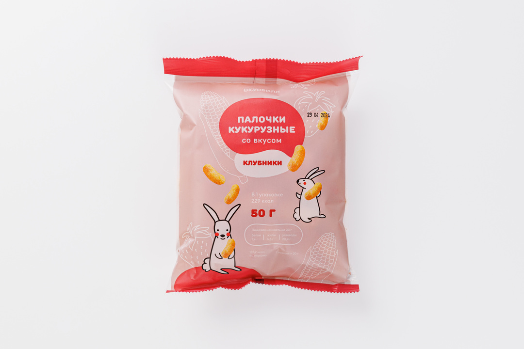 

Палочки кукурузные со вкусом клубники 50 г