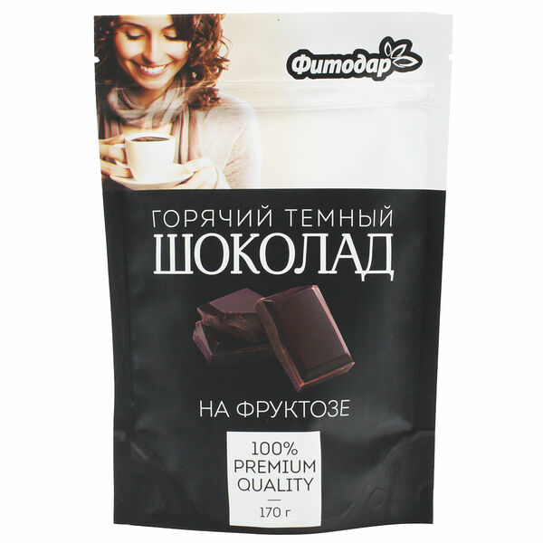 Горячий шоколад тёмный Фитодар на фруктозе