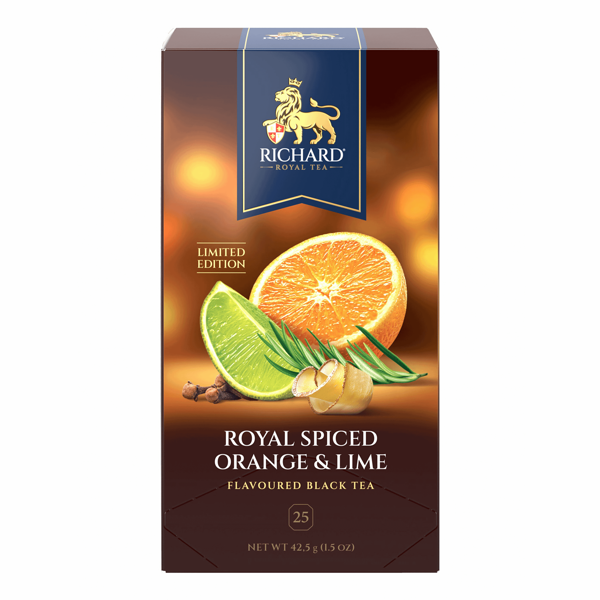 Чай черный Richard Royal spiced Orange Lime в пакетиках 1,7 г х 25 шт, 42.5г