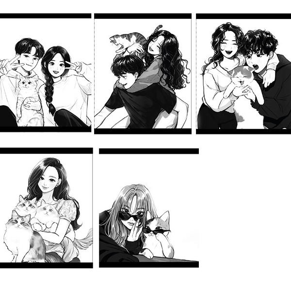 Тетрадь Centrum Черно-белое Аниме в клетку на скобе А5, 48 л в ассортименте