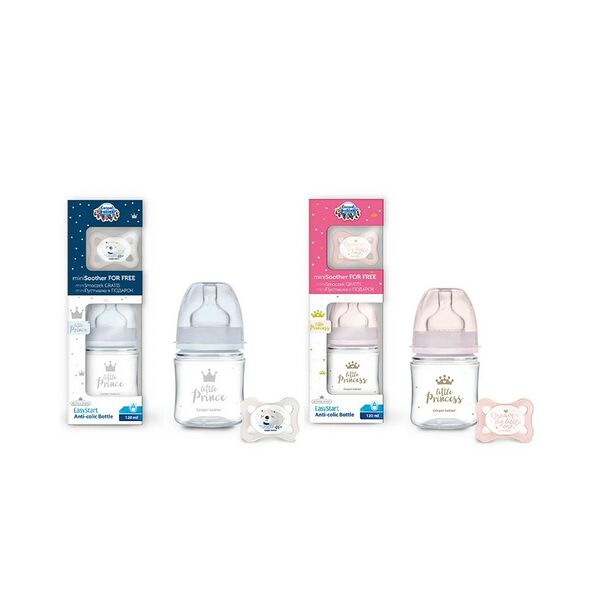 Набор бутылочка для кормления+соска-пустышка силиконовая Арт 0310mix