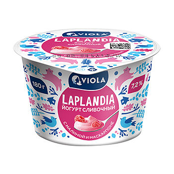 Йогурт сливочный Viola Laplandia Малина-маскарпоне 7,2%