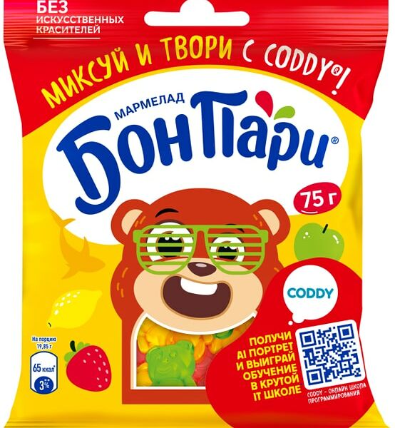 Мармелад Бон Пари жевательный Забавный медвежонок 75г