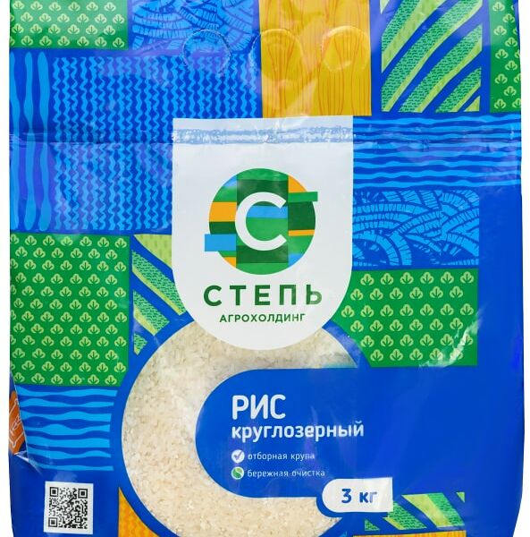 Рис Степь круглозерный 3кг