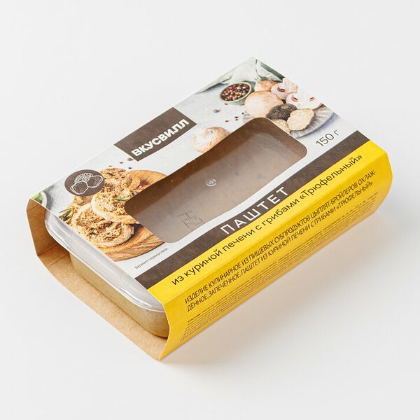 Паштет из куриной печени с грибами ВкусВилл Трюфельный, 150г