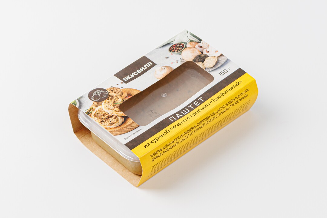 

Паштет из куриной печени с грибами ВкусВилл Трюфельный, 150г