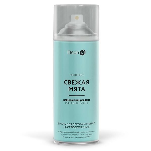 Эмаль для декора и мебели быстросохнущая Elcon, свежая мята, 520 мл, аэрозоль