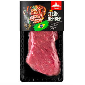 Стейк денвер мелкокусковой бескостный категории А замороженный, 250г