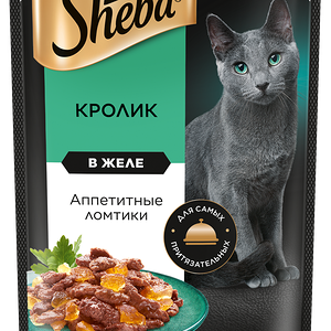 Влажный корм для кошек Sheba® Ломтики в желе с кроликом