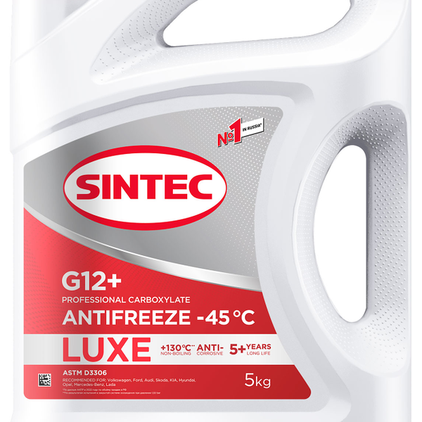 Антифриз LUX (Люкс) G12 -40 5 кг ТМ Sintec (Синтек)