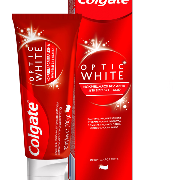 Зубная паста отбеливающая Colgate Optic White 75 мл