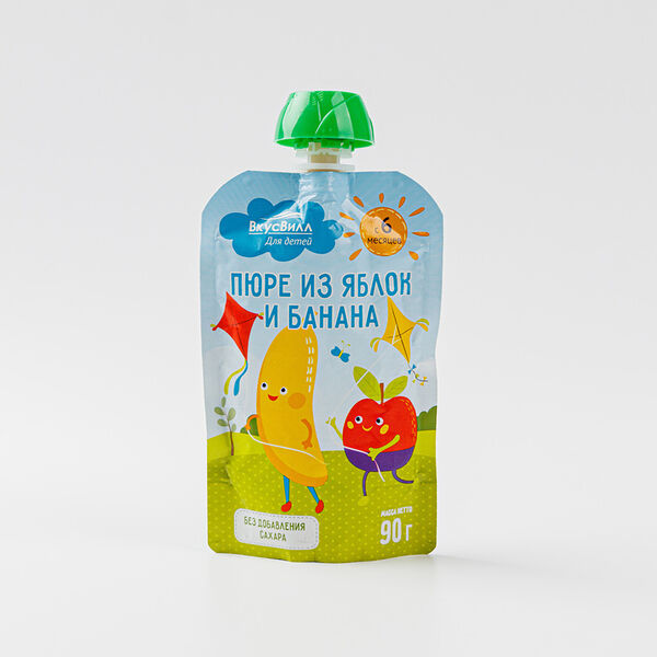 Пюре из яблок и банана