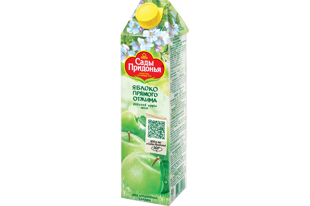

Сок Сады Придонья Яблоко прямого отжима 1 л
