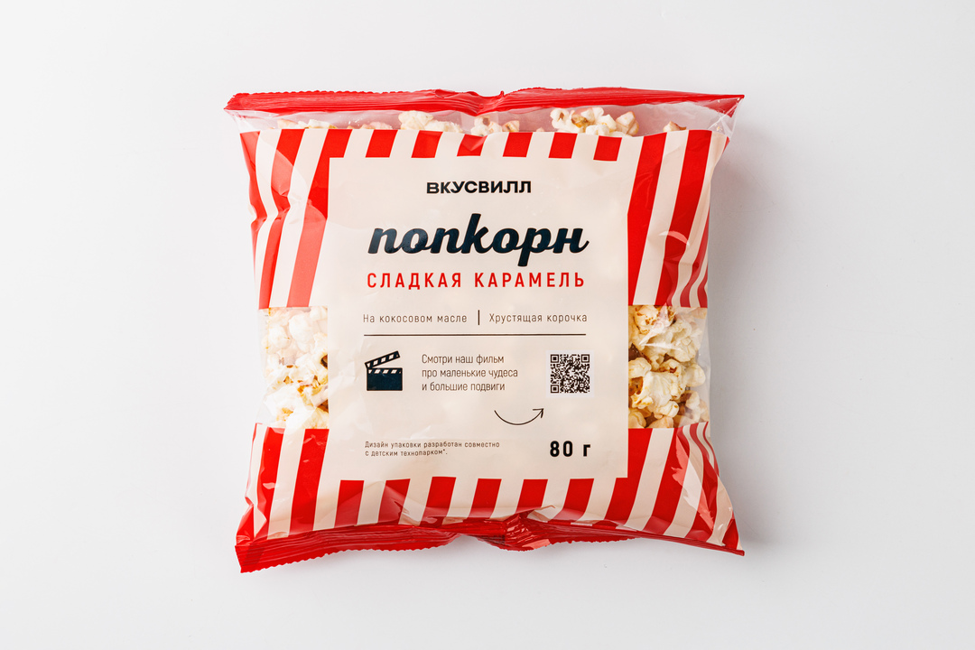 

Попкорн ВкусВилл сладкая карамель 80 г