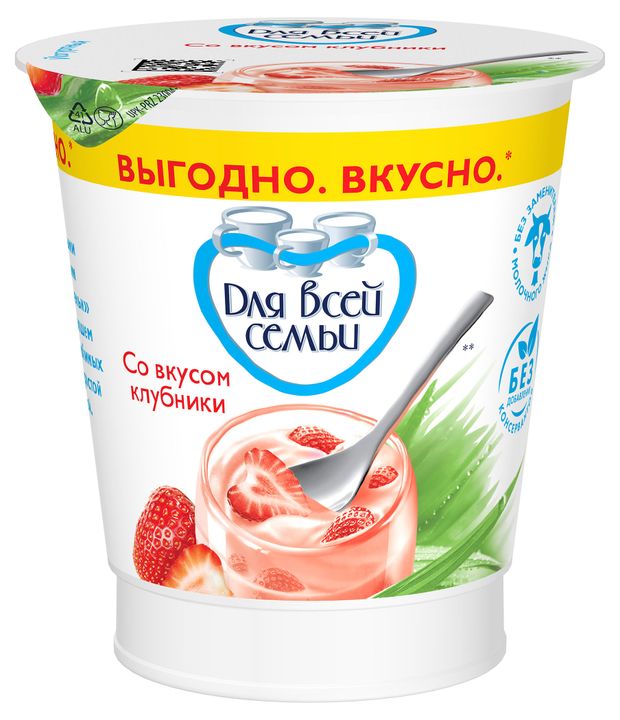 

Продукт йогуртный Для всей семьи клубника 1% 290 г