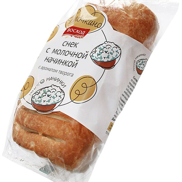 Снек с молочной начинкой Восход Булочкино с ароматом творога 100 г