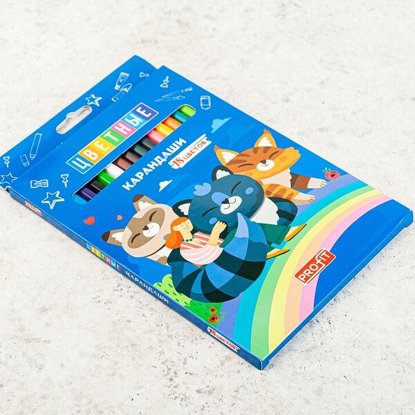 Карандаши цветные, 18 цв._РП