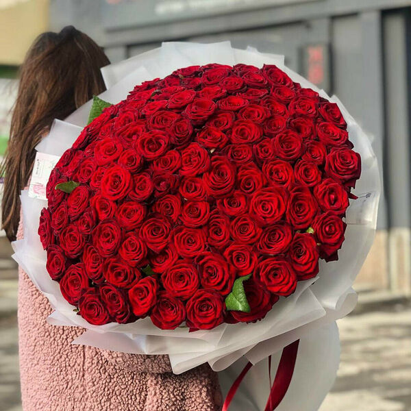 Букет из 101 розы премиум Diamond