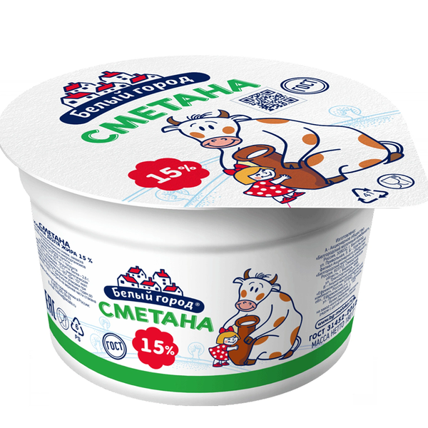 Сметана 15% ТМ Белый город
