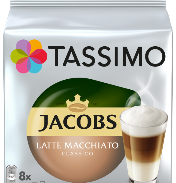 Кофе в капсулах Jacobs Latte Macchiato Classico Tassimo, с жидким молоком, 8 шт.
