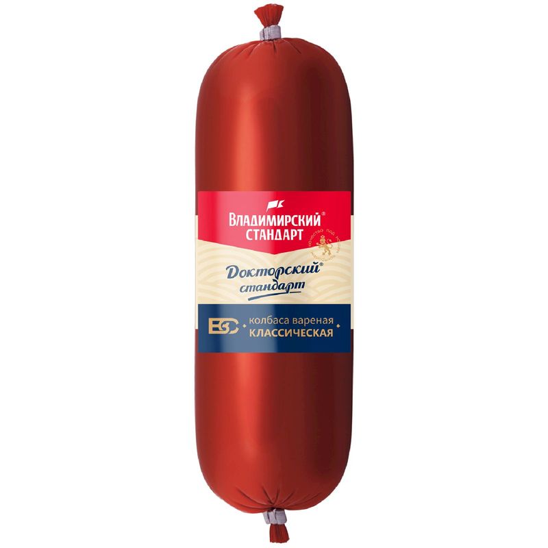 

Колбаса вареная Владимирский стандарт Докторский стандарт Классическая, вес