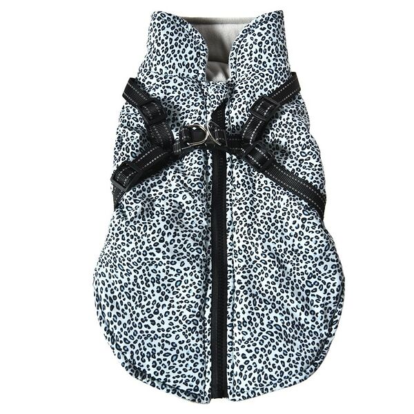 Куртка со шлейкой для собак FOXIE Noise S (длина спины 30см, обхват груди 47-53см) разноцветная