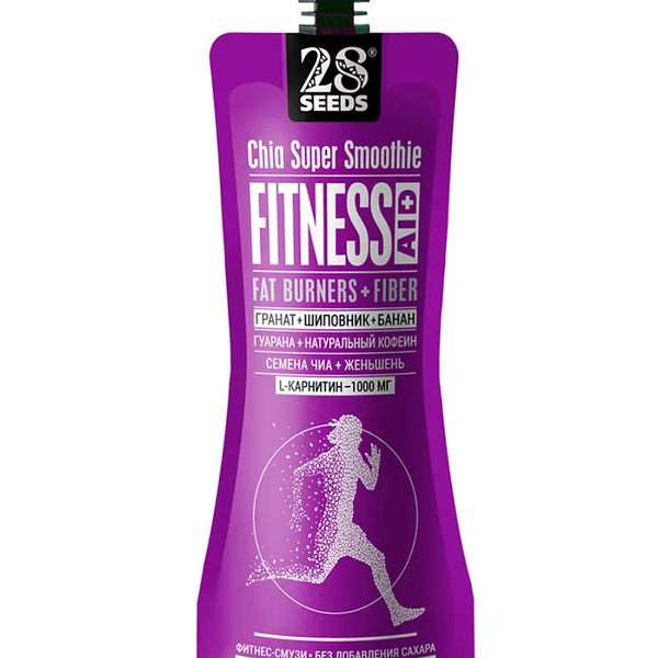 Супер-смузи Чиа 28 SEEDS FITNESS Гранат-Шиповник-Банан с L-карнитином 250 гр