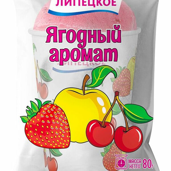 Десерт Липецкое Ягодный Аромат яблочный замороженный, 80г