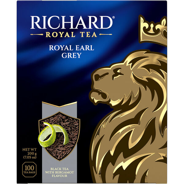 Чай RICHARD Royal Earl Grey с ар.бергамота черн.байх. вес 100*2г