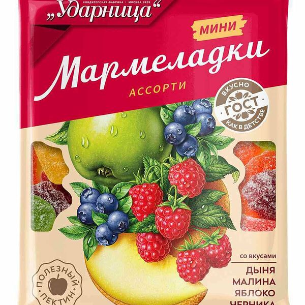 Мармелад Ударница Дыня-малина 275г