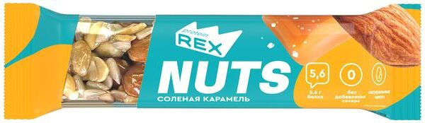 Батончик ореховый ProteinRex соленая карамель 40 г
