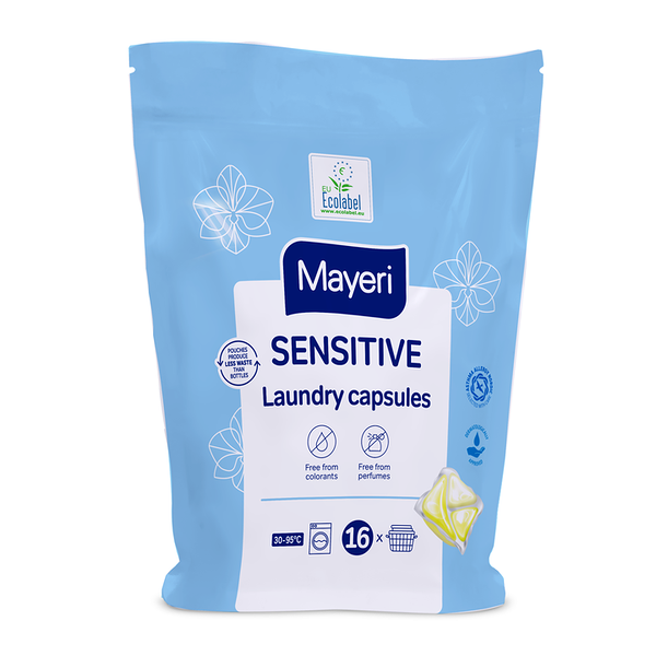 Капсулы для стирки белья Mayeri Sensitive Эко в пакете 