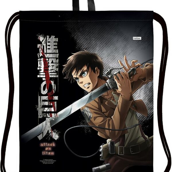 Мешок для сменной обуви Hatber Атака Титанов Сезон 1 41*49см