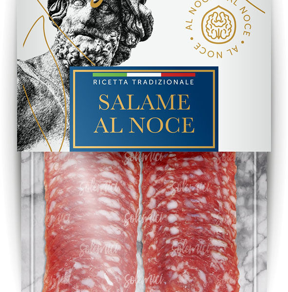 Колбаса сыровяленая SOLEMICI Salame Al Nocе полусухая, нарезка, 70 г