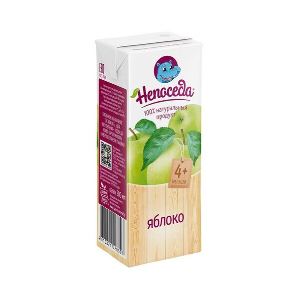 Нектар Непоседа из яблок с 4мес 200мл ДП