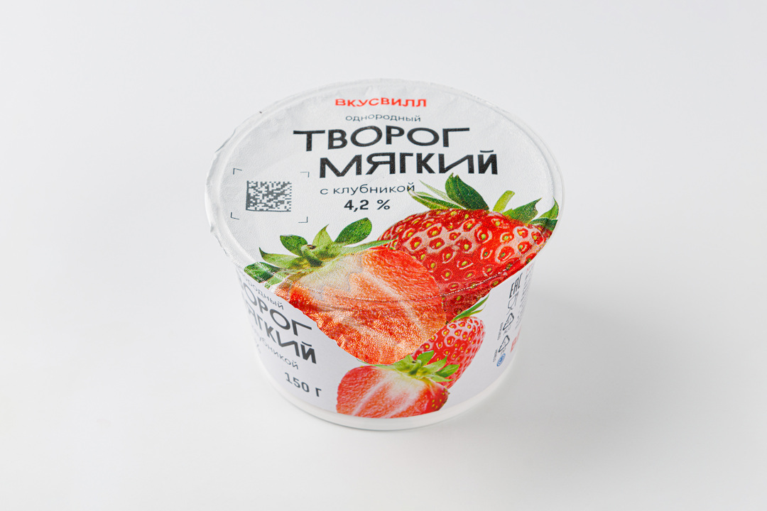 

Творог мягкий с клубникой однородный 4,2%
