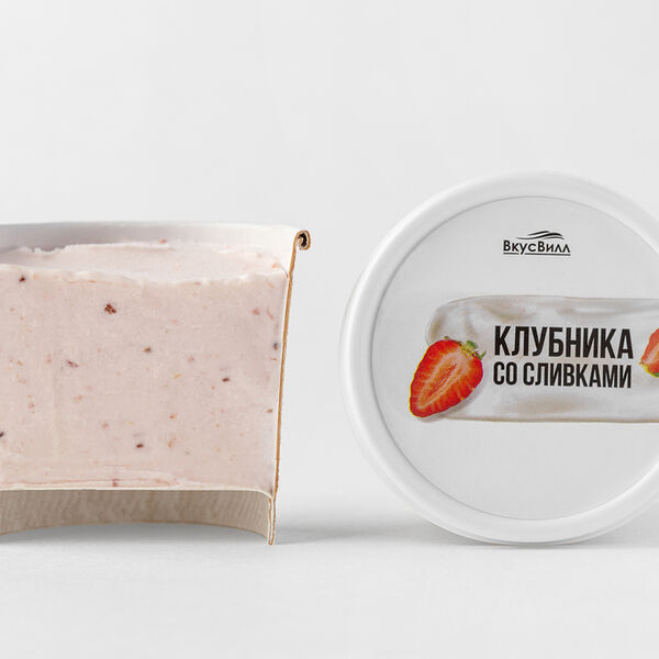 Мороженое ВкусВилл Клубника со сливками 85 г