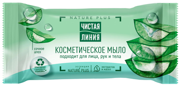 Мыло косметическое ЧИСТАЯ ЛИНИЯ Сочное алоэ